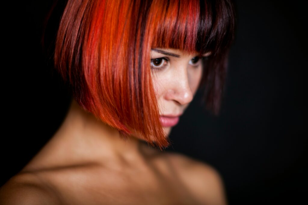 Woman in brown coloured hair